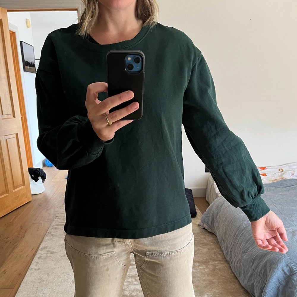 Regenerative Organic Cotton Crewneck Sweatshirt, SMALL